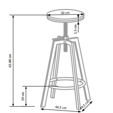 Baro kėdė HOKER H-64 1 Baro kėdė HOKER H-64 1