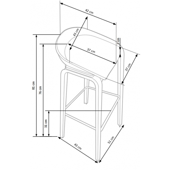Baro kėdė HOKER H-86 1 Baro kėdė HOKER H-86 1