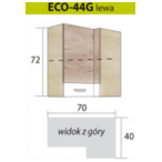 ECONO pakabinama kampinė spintelė ECO-44G (kairinė) ECONO pakabinama kampinė spintelė ECO-44G (kairinė)