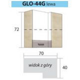 GLOBAL pakabinama kampinė spintelė GLO-44G (kairinė) GLOBAL pakabinama kampinė spintelė GLO-44G (kairinė)
