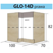 GLOBAL pastatoma kampinė spintelė GLO-14D (dešininė)