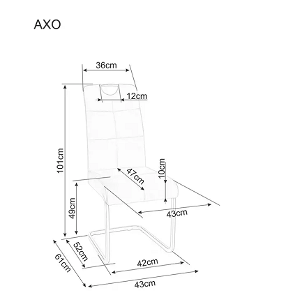 Kėdė AXO aksominė 1 Kėdė AXO aksominė 1