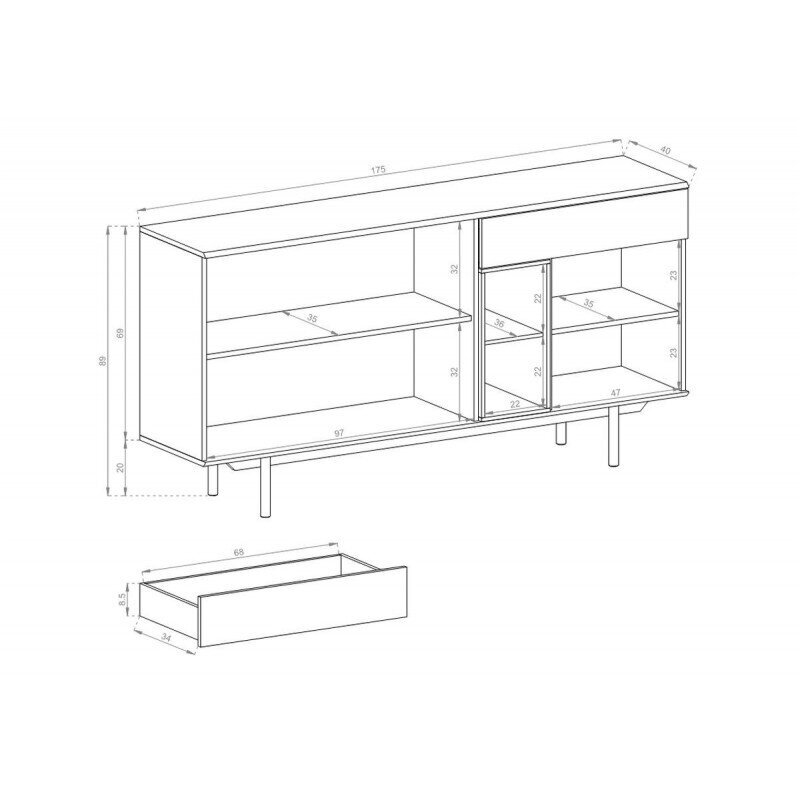 Komoda INOX IK175 1 Komoda INOX IK175 1