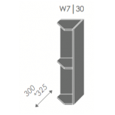 Pakabinama kampinė spintelė QUANTUM W7 30