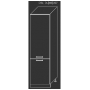 Pastatoma spintelė PLATINUM 14DL/60 Pastatoma spintelė PLATINUM 14DL/60