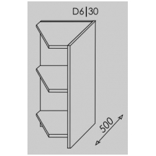 Pastatoma kampinė spintelė PLATINUM  D6/30