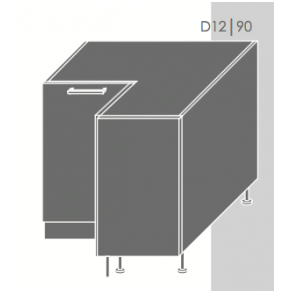 Pastatoma kampinė spintelė QUANTUM D12 90 Pastatoma kampinė spintelė QUANTUM D12 90