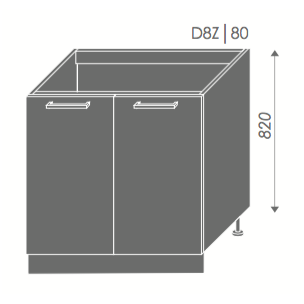 Pastatoma spintelė kriauklei QUANTUM  D8z 80