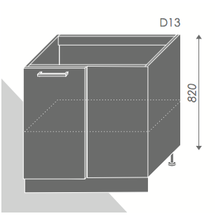 Pastatoma spintelė QUANTUM D13 Pastatoma spintelė QUANTUM D13
