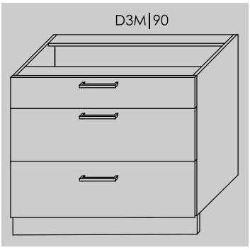 Pastatoma spintelė PLATINUM D3M 90 Pastatoma spintelė PLATINUM D3M 90