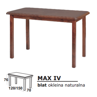 Stalas medinis MAX IV Stalas medinis MAX IV