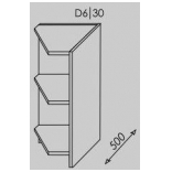 TITANIUM pastatoma kampinė spintelė D6/30 TITANIUM pastatoma kampinė spintelė D6/30