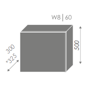TITANIUM pakabinama spintelė W8 60 TITANIUM pakabinama spintelė W8 60