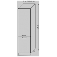 TITANIUM pastatoma spintelė D14/DP/60/207 TITANIUM pastatoma spintelė D14/DP/60/207