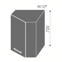 TITANIUM pakabinama kampinė spintelė W10 TITANIUM pakabinama kampinė spintelė W10