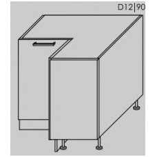 TITANIUM pastatoma kampinė spintelė D12/90