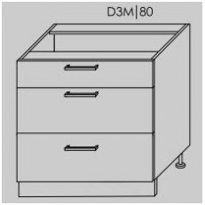 TITANIUM pastatoma spintelė D3M/80 TITANIUM pastatoma spintelė D3M/80