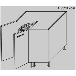 TITANIUM pastatoma kampinė spintelė D12/90 2 TITANIUM pastatoma kampinė spintelė D12/90 2